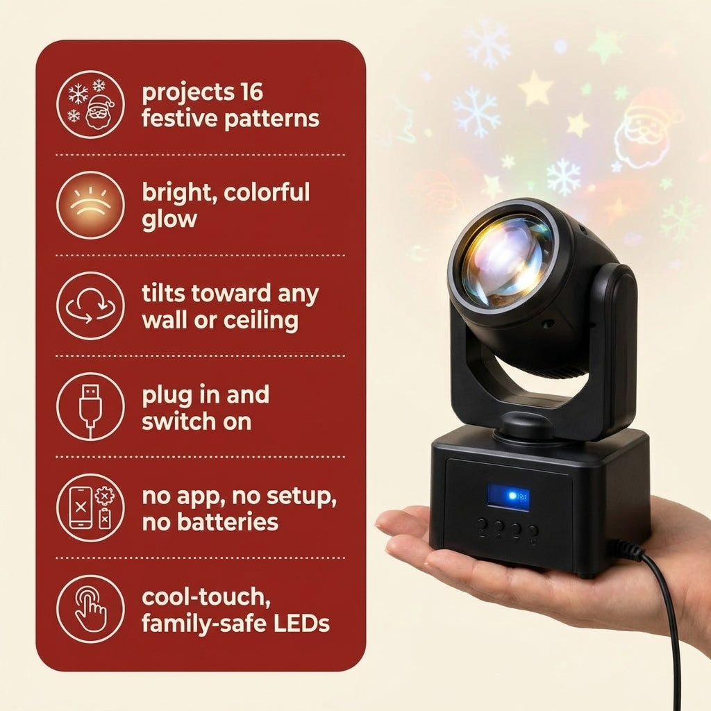 Christmas Cozy Projector features